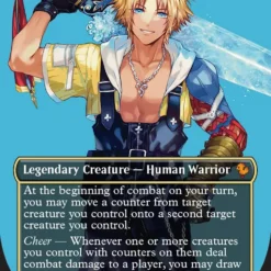Magic The Gathering Tidus, Yuna's Guardian (Borderless) (Surge Foil) [FINAL FANTASY Commander]