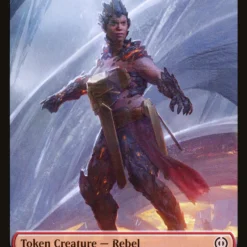 Magic The Gathering Rebel // Phyrexian Germ Double-Sided Token [Phyrexia: All Will Be One Commander Tokens]