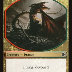 Magic The Gathering Dragon Token [Alara Reborn Tokens]