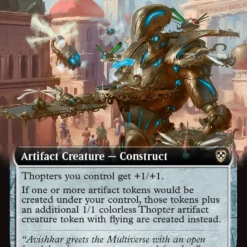 Magic The Gathering Stridehangar Automaton (Extended Art) [Aetherdrift Commander]