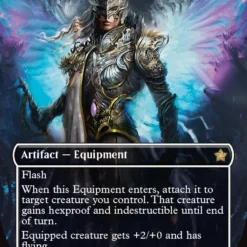 Magic The Gathering Celestial Armor (Borderless) (Mana Foil) [Foundations]