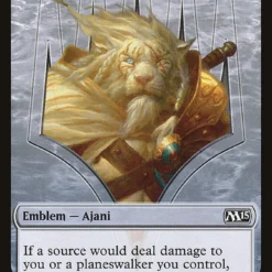 Magic The Gathering Ajani Steadfast Emblem [Magic 2015 Tokens]
