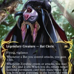 Magic The Gathering Zoraline, Cosmos Caller (Borderless) (Raised Foil) [Bloomburrow]