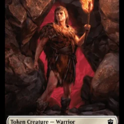 Magic The Gathering Warrior // Dinosaur Double-Sided Token [Doctor Who Tokens]