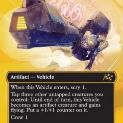 Magic The Gathering Voyager Glidecar (Borderless) (First-Place Foil) [Aetherdrift]
