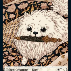 Magic The Gathering Dog // Cat Double-Sided Token [Secret Lair Commander Deck: Raining Cats And Dogs Tokens]
