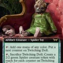 Magic The Gathering Twitching Doll (Extended Art) [Duskmourn: House Of Horror]