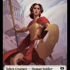 Magic The Gathering Human Soldier // Knight Double-Sided Token [Commander Masters Tokens]