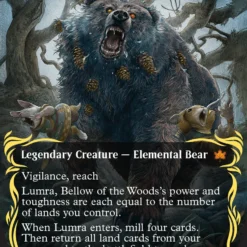 Magic The Gathering Lumra, Bellow Of The Woods (Borderless) (Raised Foil) [Bloomburrow]