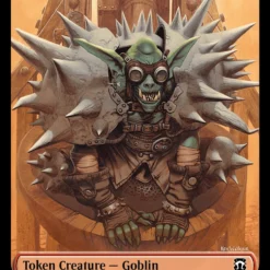 Magic The Gathering Goblin (Ripple Foil) // Tarmogoyf Double-Sided Token [Modern Horizons 3 Commander Tokens]