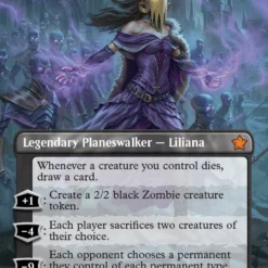 Magic The Gathering Liliana, Dreadhorde General (Borderless) (Mana Foil) [Foundations]