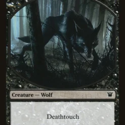 Magic The Gathering Wolf Token (6/12) [Innistrad Tokens]