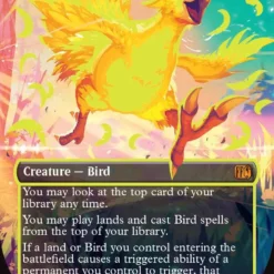 Magic The Gathering Traveling Chocobo (Borderless) (Neon Ink Yellow) [FINAL FANTASY]
