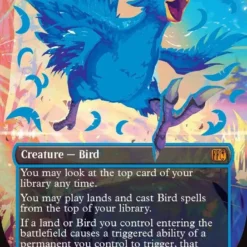 Magic The Gathering Traveling Chocobo (Borderless) (Neon Ink Blue) [FINAL FANTASY]