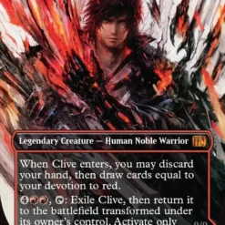 Magic The Gathering Clive, Ifrit's Dominant // Ifrit, Warden Of Inferno (Borderless) (0318) [FINAL FANTASY]