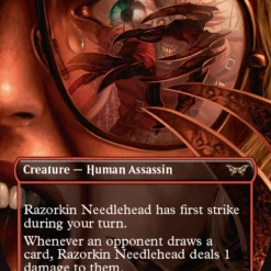 Magic The Gathering Razorkin Needlehead (Borderless) [Duskmourn: House Of Horror]