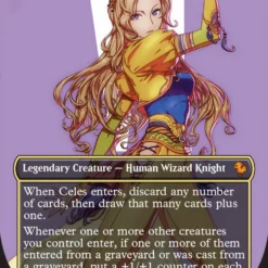 Magic The Gathering Celes, Rune Knight (Borderless) [FINAL FANTASY Commander]