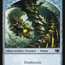 Magic The Gathering Wurm (032/036) // Goat Double-Sided Token [Commander 2014 Tokens]