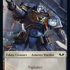 Magic The Gathering Astartes Warrior // Robot Double-Sided Token (Surge Foil) [Warhammer 40,000 Tokens]