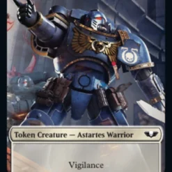 Magic The Gathering Astartes Warrior // Robot Double-Sided Token (Surge Foil) [Warhammer 40,000 Tokens]