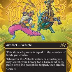 Magic The Gathering Lumbering Worldwagon (Borderless) (First-Place Foil) [Aetherdrift]