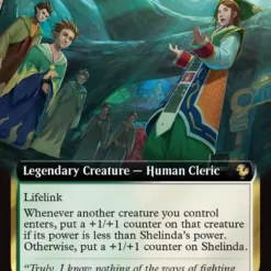 Magic The Gathering Shelinda, Yevon Acolyte (Extended Art) [FINAL FANTASY Commander]