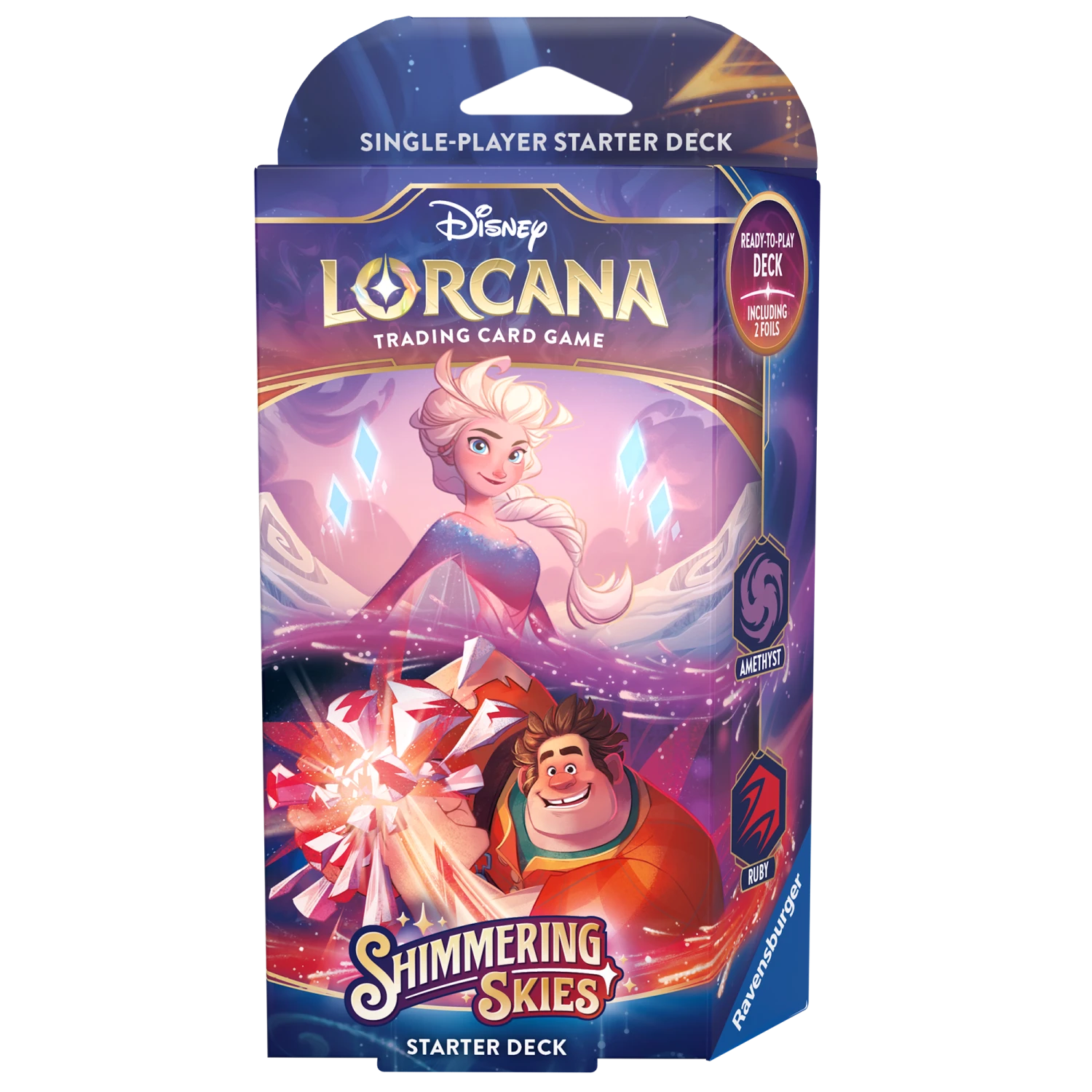 Ravensburger Disney Lorcana: Shimmering Skies | Starter Deck - Amethyst & Ruby