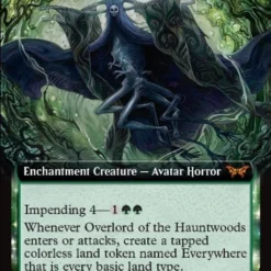 Magic The Gathering Overlord Of The Hauntwoods (Extended Art) [Duskmourn: House Of Horror]
