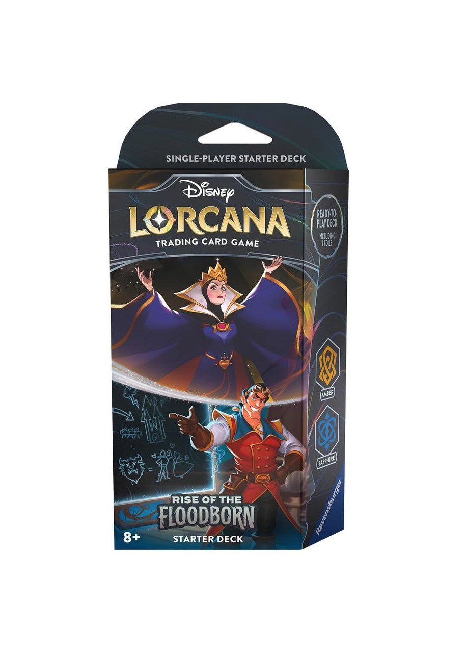 Ravensburger Disney Lorcana: Rise Of The Floodborn | Starter Deck - Amber & Sapphire