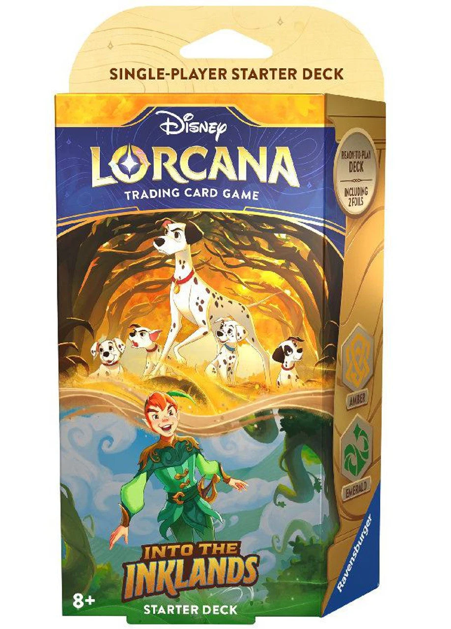 Ravensburger Disney Lorcana: Into The Inklands | Starter Deck - Amber & Emerald