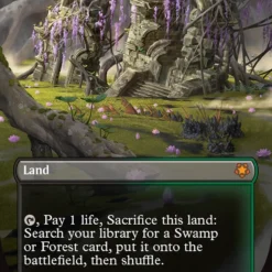 Magic The Gathering Verdant Catacombs (Borderless) (Dragonscale Foil) [Tarkir: Dragonstorm Special Guests]