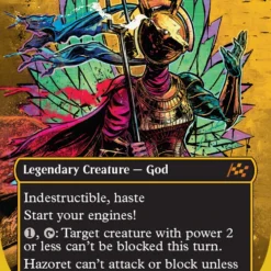 Magic The Gathering Hazoret, Godseeker (Borderless) (First-Place Foil) [Aetherdrift]