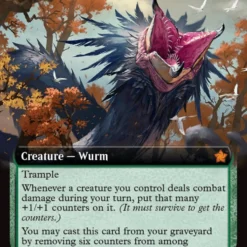 Magic The Gathering Quilled Greatwurm (Extended Art) [Foundations]