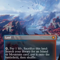 Magic The Gathering Scalding Tarn (Borderless) (Dragonscale Foil) [Tarkir: Dragonstorm Special Guests]