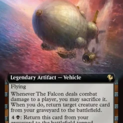 Magic The Gathering The Falcon, Airship Restored (Extended Art) [FINAL FANTASY Commander]