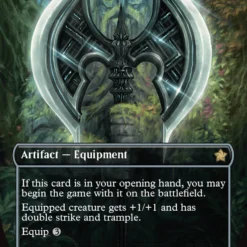 Magic The Gathering Leyline Axe (Borderless) (Mana Foil) [Foundations]