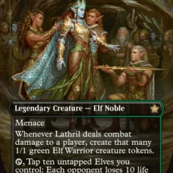 Magic The Gathering Lathril, Blade Of The Elves (Borderless) (Mana Foil) [Foundations]