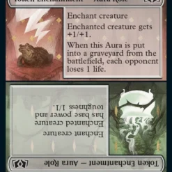 Magic The Gathering Wicked Role / Cursed Role // Emblem - On An Adventure Double-Sided Token [Wilds Of Eldraine Tokens]